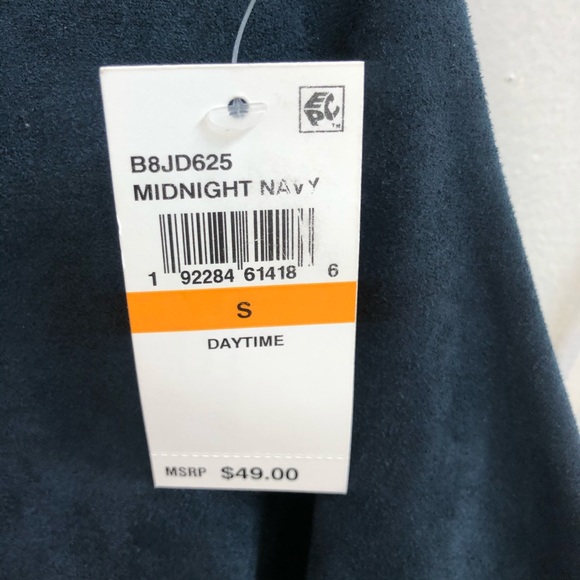 Macy’s Navy Faux-Suede Halter Fringe Dress - Picture 12 of 13